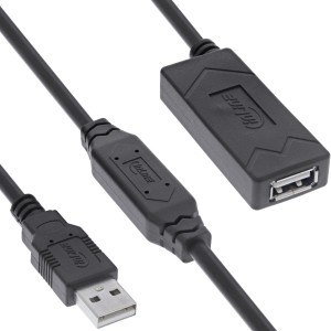 Aktywny przedłużacz USB 2.0, USB-A męski/żeński, 25m