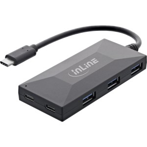 Koncentrator USB 3.2 Gen.1, USB-C na 2 porty USB-C i 3 porty USB-A, bez zasilacza