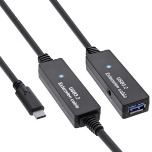 Aktywne rozszerzenie USB 3.2 Gen.1, męski USB-C na żeńskie USB-A, 10 m