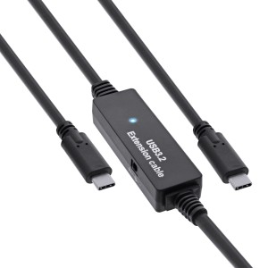Aktywny kabel USB 3.2 Gen.1, męski USB-C na męski USB-C, 10m