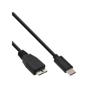 Kabel USB 3.2 Gen.1x2, męski USB-C / męski Micro-B, czarny, 1,5 m