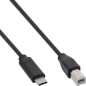 Kabel USB 2.0, męski USB-C / męski USB-B, czarny, 3m