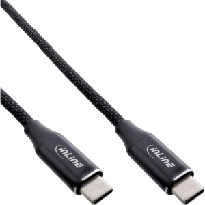 Magnetyczny kabel USB-C, USB-C męski/męski, 100W, czarny, 2m