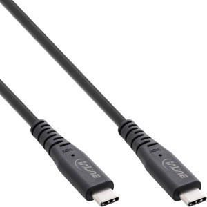 Kabel USB4, USB-C męski/męski, PD 240W, 8K60Hz, TPE czarny 2m