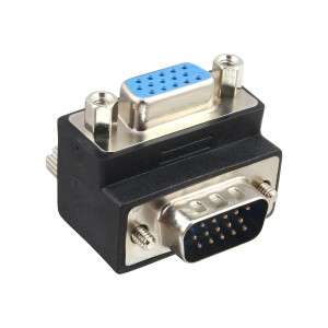 Adapter VGA 90° 15 Pin męski/żeński