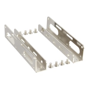 Zestaw wsporników z dysku twardego/SSD 2,5" do rozmiaru 3,5". Zestaw zawiera tylko wspornik i śruby
