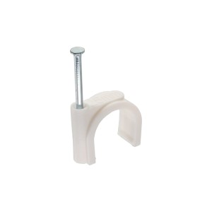100 szt. Pack Okrągły zacisk kablowy 10 mm, biały