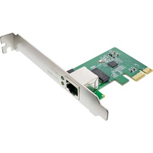 Gigabitowa karta sieciowa, 1x RJ45 2,5Gb/s, PCIe x1, w komplecie. Uchwyt do płyty LP