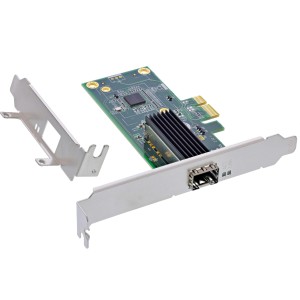 Gigabitowa karta sieciowa, 1x SFP, PCIe x1, w zestawie. niskoprofilowy wspornik szczelinowy
