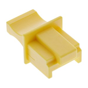 Osłona przeciwkurzowa na złącze żeńskie RJ45, żółta, 10szt.