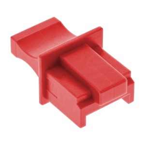 Osłona przeciwpyłowa dla żeńskiego RJ45, czerwona, 100 szt.