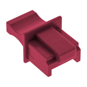 Osłona przeciwkurzowa na złącze żeńskie RJ45, ciemnoczerwona, 10szt.