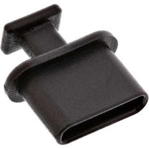Osłona przeciwkurzowa dla żeńskiego USB-C, czarna, 50 szt.
