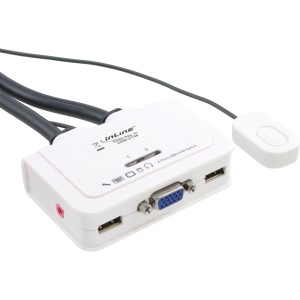 Przełącznik KVM 2-portowy VGA USB z dźwiękiem