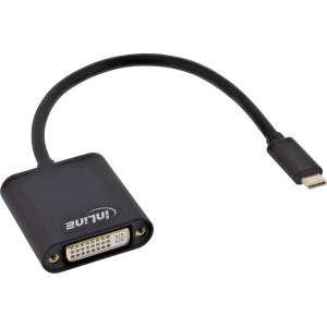 Konwerter wyświetlacza USB, męski USB-C na żeńskie DVI (tryb alternatywny DP)