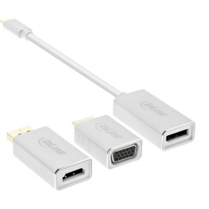 Zestaw konwerterów USB do wyświetlania, 6 w 1, 4K/60 Hz, srebrny