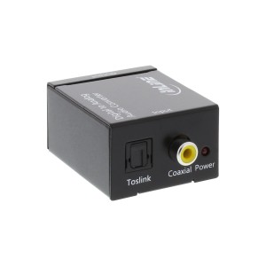 Konwerter audio Wejście cyfrowo-analogowe Toslink lub RCA OUT 2x RCA Stereo