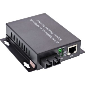 Konwerter mediów sieciowych 10/100/1000Mb/s TP na FO (SC Duplex), SM, 20km