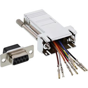 Adapter DB9 żeński / RJ45 8P8C żeński, obudowa metalizowana