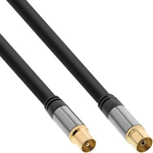 Kabel antenowy Premium, 4x ekranowany, >110dB, czarny, 10m