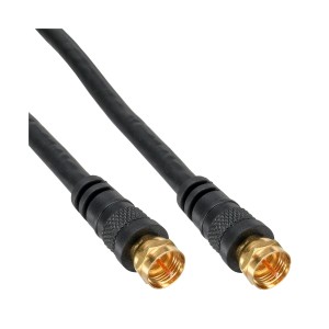 Kabel SAT Premium 2x ekranowany 2x F-męski >85dB czarny 3m