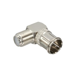Adapter F-Quick męski SAT na F żeński SAT kątowy