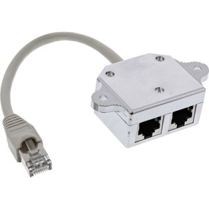 Podwajacz portu ISDN 1x RJ45 męski / 2x RJ45 żeński z kablem