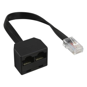 Rozdzielacz ISDN 1->2, InLine®, 1x RJ45 M / 2x RJ45 F, (8P8C), bez rezystorów