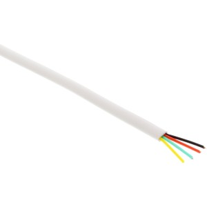Kabel modułowy 4-żyłowy kabel taśmowy Biały 100m z pierścieniem