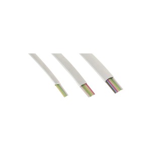 Kabel modułowy 6-żyłowy kabel taśmowy biały o długości 100 m