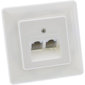 Płyta ścienna ISDN 2x RJ45 żeńska 2x 8 portów