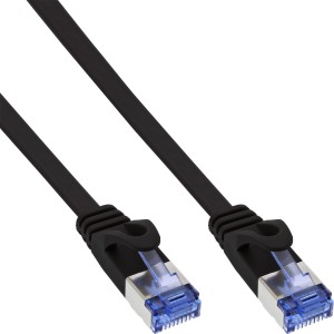 Płaski kabel krosowy U/FTP kat.6A czarny 10m