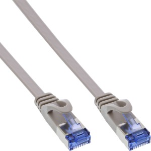 Kabel krosowy płaski, U/FTP, kat. 6A, szary, 5m