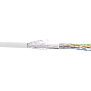 Kabel krosowy SF/UTP kat.5e AWG26 CCA PVC biały 100m