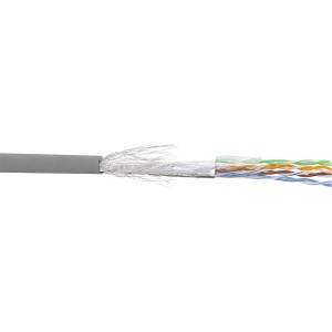 Kabel krosowy SF/UTP kat.5e AWG26 CCA PVC szary 500m
