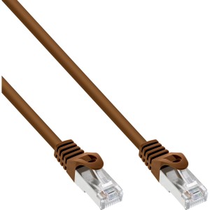 Kabel krosowy SF/UTP kat.5e brązowy 0,3m