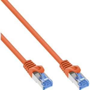 kabel krosowy, kat.6A, S/FTP, TPE (LSZH), CCA, pomarańczowy, 10m