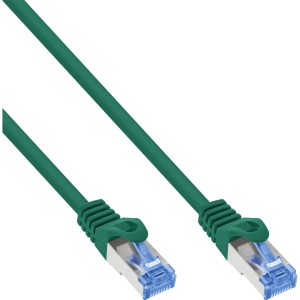 kabel krosowy, kat.6A, S/FTP, TPE (LSZH), CCA, zielony, 2m