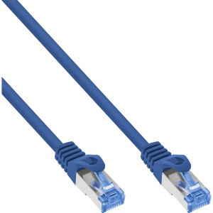 kabel krosowy, kat.6A, S/FTP, TPE (LSZH), CCA, niebieski, 5m