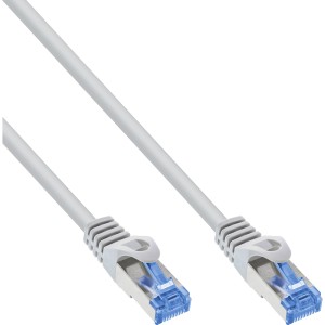 kabel krosowy, kat.6A, S/FTP, TPE (LSZH), CCA, biały, 0,3m
