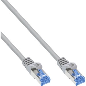 Kabel krosowy kat.6A, S/FTP, elastyczny TPE, szary, 5m