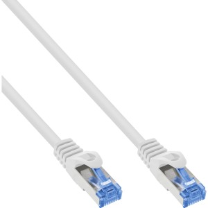 Kabel krosowy kat.6A, S/FTP, elastyczny TPE, biały, 1,5m
