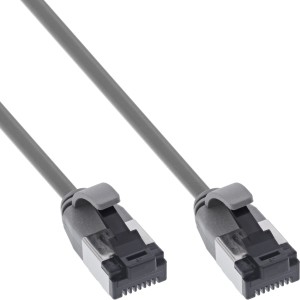 Kabel krosowy cienki, U/FTP, kat. 8.1, TPE bezhalogenowy, szary 2m