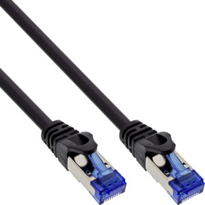 Patchcord opancerzony, U/FTP, kat.6A, czarny, 20m