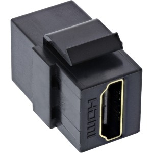 Moduł zatrzaskowy HDMI Keystone, 4K/60 Hz, HDMI AF/AF czarny