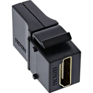 Moduł HDMI Keystone Snap-In, 4K/60 Hz, HDMI AF/AF kątowy, czarny