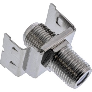 Adapter instalacyjny Keystone, 2x gniazda F, wersja metalowa