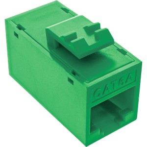 Gniazdo/gniazdo Keystone RJ45, nieekranowane, kat. 6A, opak. 8 szt., zielone