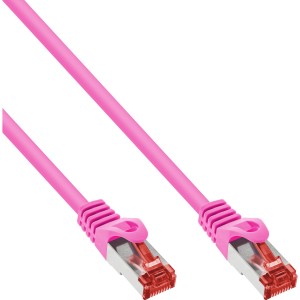 Kabel krosowy S/FTP PiMF kat.6 250MHz PVC miedziany różowy 5m