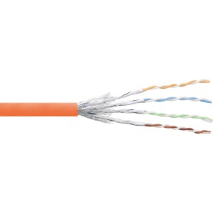 Kabel krosowy S/FTP PiMF kat.6 pomarańczowy AWG27 PVC CU 100m